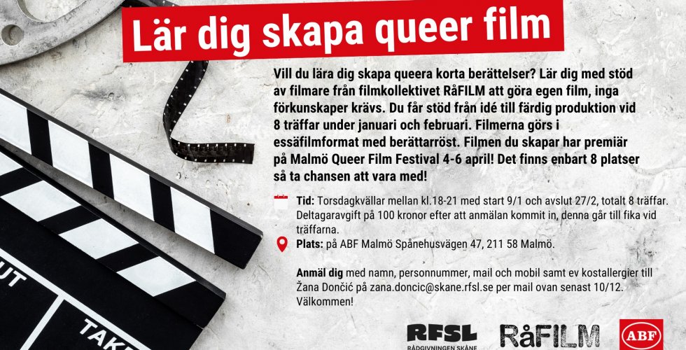 Lär dig skapa queer film!